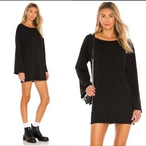 NWT Lovers + Friends Black Astrid Long Sleeve T shirt Dress M